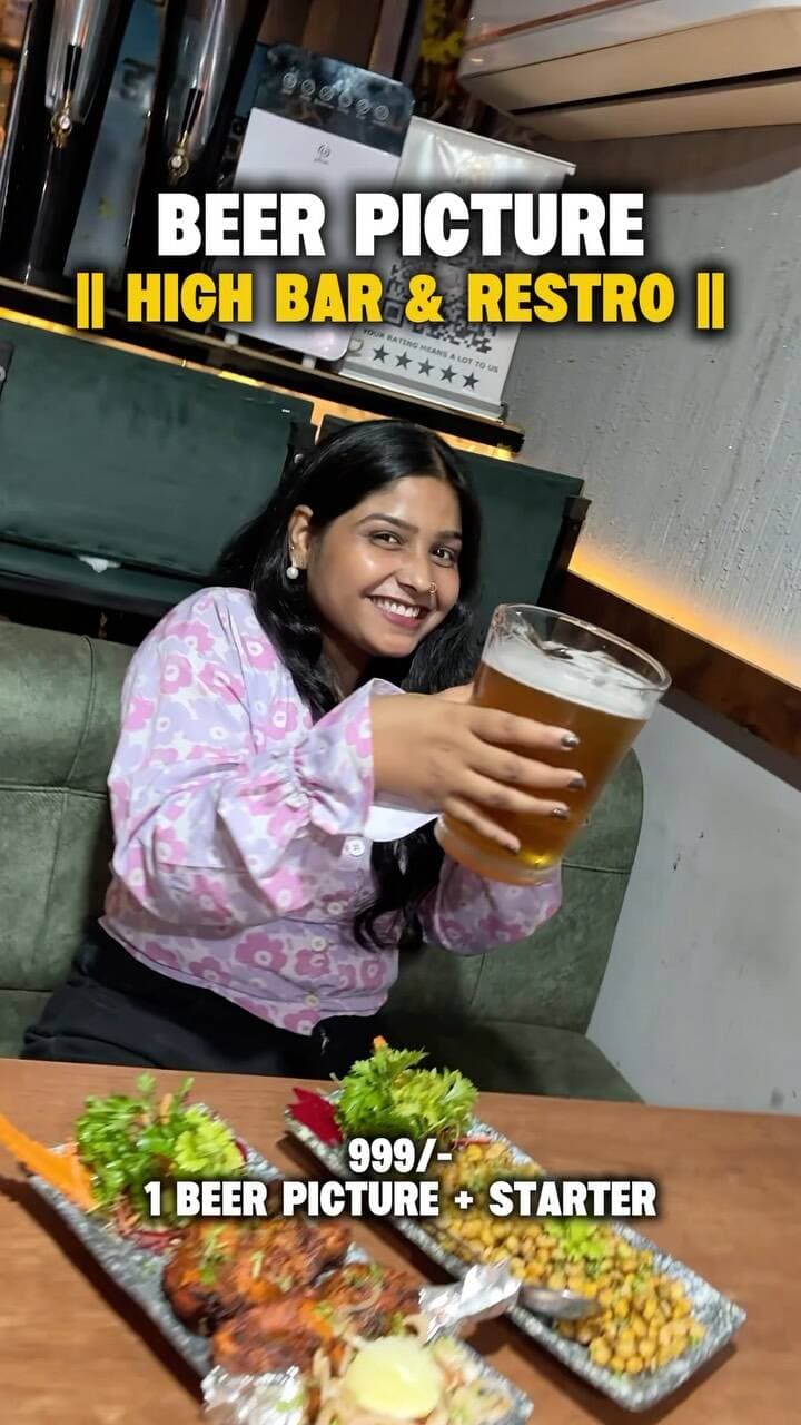 Good beer, great starters, and a deal you can’t ignore! 🍺🔥
1 Beer Pitcher + 1 Veg/Non-Veg Starter — all in one perfect combo.
Grab yours and make your next outing worth it! 🍻
📍 High Bar & Restro
Near Central Bank, Zone 1, M.P. Nagar, Bhopal
#BeerAndBites #FoodAndDrinks #BeerLovers #StarterCombo #VegStarter NonVegStarter FoodieDiaries