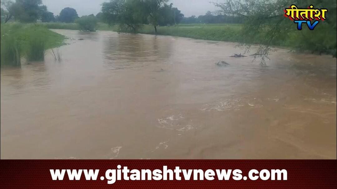 सोन के बढ़े जलस्तर से पंडी नदी उफनाई, नारायणपुर में पानी ही पानी,पंडी का प्रलय, डूबे खेत #gitanshtv