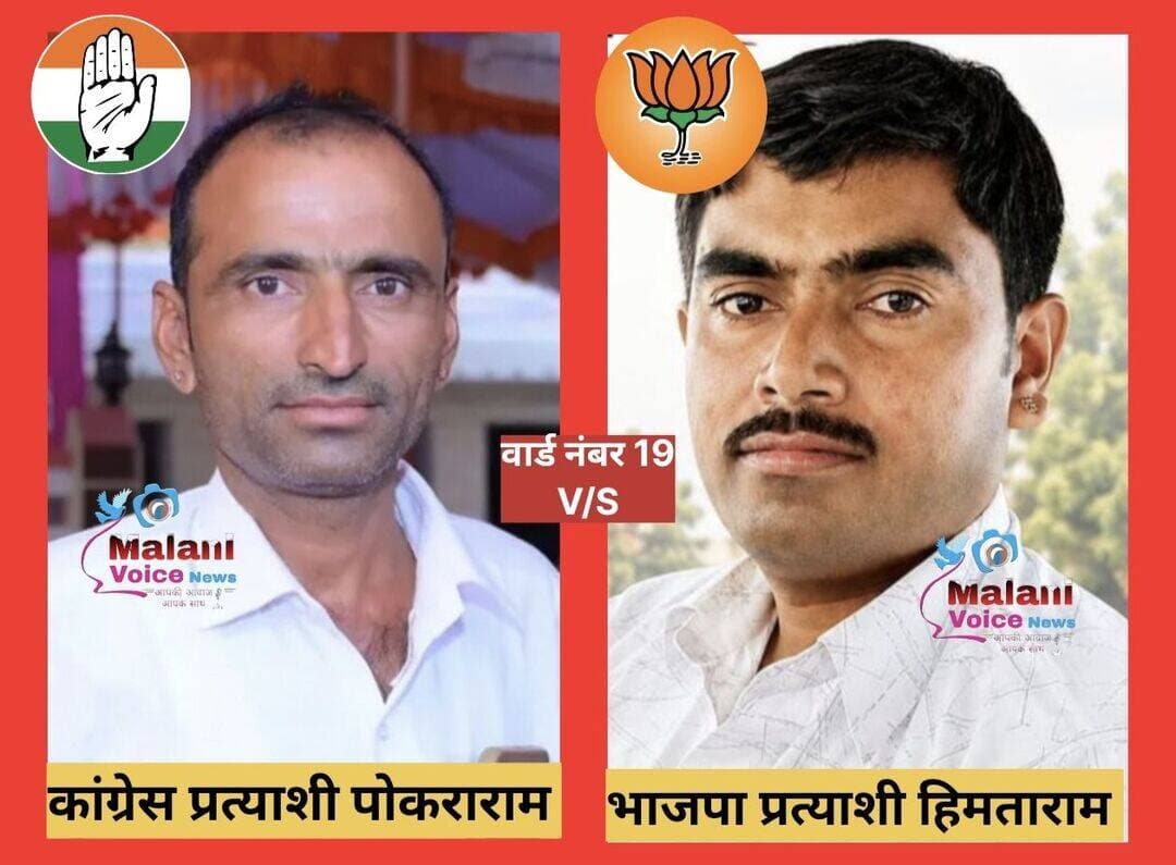 गुड़ामालानी वार्ड नंबर 19 में सीधा मुकाबला! कांग्रेस और बीजेपी प्रत्याशी आमने-सामने