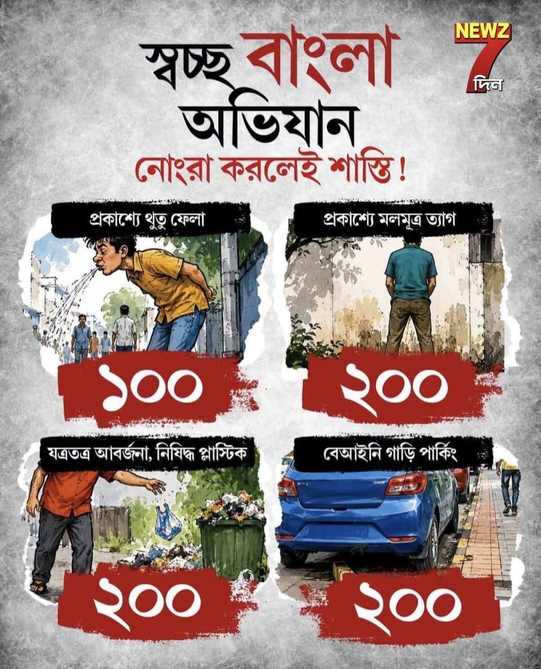 সুন্দর হবে বাংলা! নজর না থাকলেই করা হবে জরিমানা