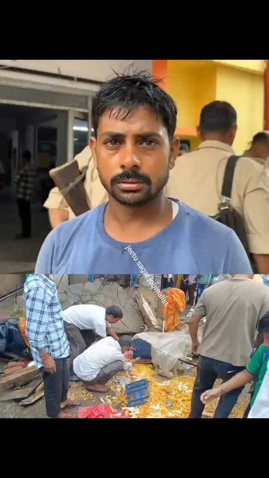 दुकान का छज्जा गिरने से गजरौला में दो की मौत घटना से मची अफरा तरफी