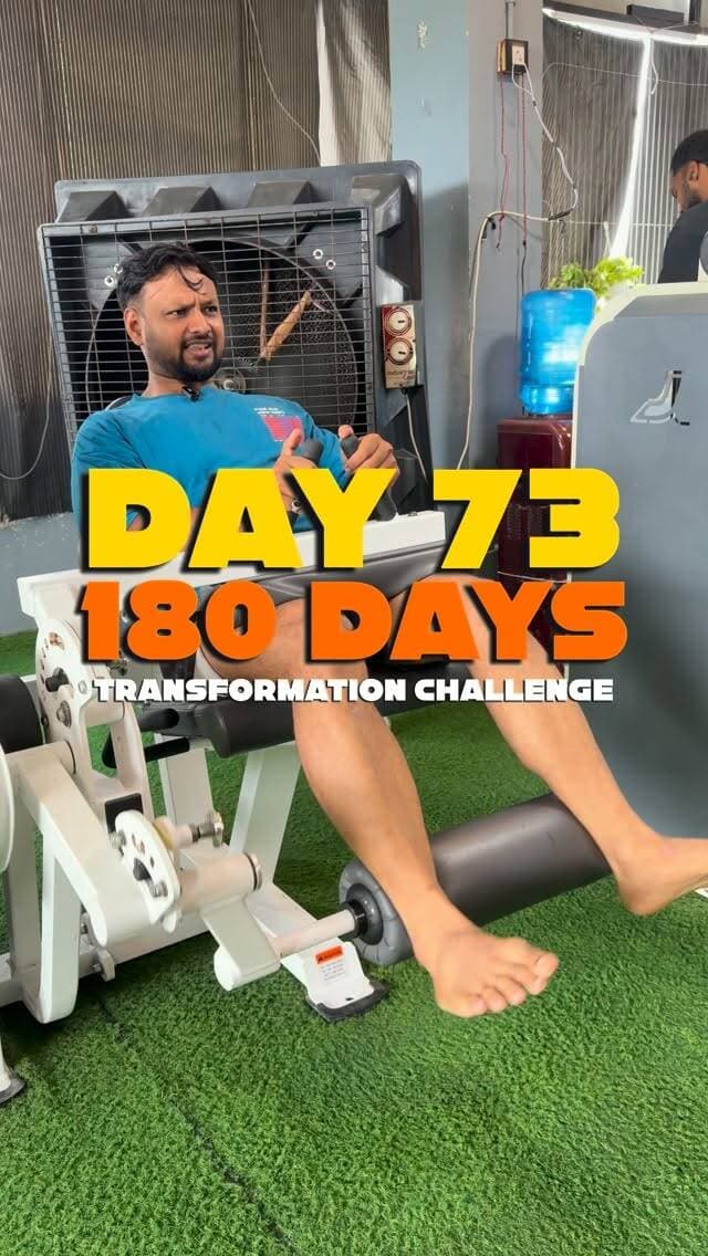 Day 73/180 ✅
Aaj ka body weight: KGs
180 Days Transformation Challenge
107 days more to go.
Fat to Fit continues. 🔥