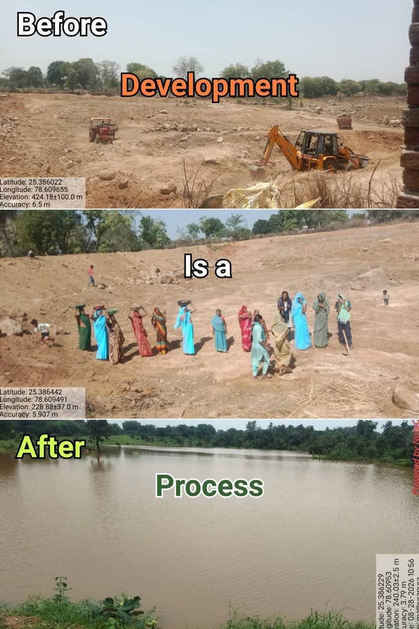 💧सक्सेस स्टोरी💧
जल संरक्षण की पहल बनी खुशियों की वजह — तालाबों में लौटी पानी की रौनक
--
जल संरक्षण केवल पानी बचाने का प्रयास नहीं, बल्कि आने वाली पीढ़ियों के सुरक्षित भविष्य की नींव है। इसी सोच के साथ परमार्थ समाजसेवी संस्था, जिला निवाड़ी द्वारा जल संरक्षण के क्षेत्र में महत्वपूर्ण पहल करते हुए कुलुआ तालाब, मथुरापुरा तालाब एवं पठारी तालाब के जीर्णोद्धार एवं पुनर्जीवन का कार्य कराया गया।
कुछ समय पहले तक इन तालाबों में गाद जमा होने और जल संग्रहण क्षमता कम होने के कारण इनका पूरा लाभ क्षेत्र के किसानों और ग्रामीणों को नहीं मिल पा रहा था। संस्था द्वारा तालाबों के जीर्णोद्धार का कार्य कर उनकी जल संग्रहण क्षमता को बढ़ाने का प्रयास किया गया।
आज जब बारिश के बाद तीनों तालाब पूरी तरह पानी से भर चुके हैं, तो संस्था द्वारा किए गए प्रयासों की सार्थकता साफ दिखाई दे रही है। तालाबों में लबालब भरा पानी न केवल क्षेत्र की सुंदरता बढ़ा रहा है, बल्कि किसानों और ग्रामीणों के लिए उम्मीद की नई किरण भी लेकर आया है।
इन तालाबों में संचित पानी आने वाले समय में कृषि एवं सिंचाई के लिए उपयोगी साबित होगा, वहीं धीरे-धीरे जमीन में पानी का रिसाव होने से भूजल स्तर के रिचार्ज में भी महत्वपूर्ण योगदान मिलेगा। इससे आसपास के कुओं, हैंडपंपों एवं अन्य जलस्रोतों को भी लंबे समय तक पानी उपलब्ध होने की संभावना बढ़ेगी।
तालाबों में भरे पानी को देखकर किसानों और ग्रामीणों के चेहरों पर खुशी और संतोष साफ दिखाई दे रहा है। यह खुशी केवल पानी भरने की नहीं, बल्कि अपनी मेहनत, प्रकृति और भविष्य के सुरक्षित होने की उम्मीद की खुशी है।
परमार्थ समाजसेवी संस्था का यह प्रयास इस बात का उदाहरण है कि यदि समुदाय, संस्था और प्रकृति संरक्षण की दिशा में मिलकर कदम बढ़ाएं, तो सूखे और जल संकट की परिस्थितियों को भी बदला जा सकता है।
आज कुलुआ, मथुरापुरा और पठारी के तालाब पानी से लबालब हैं और यह दृश्य एक संदेश दे रहा है—
“आज बचाया गया पानी, कल किसान की खुशहाली और आने वाली पीढ़ियों की सुरक्षा बनेगा।”
जल संरक्षण की यह पहल केवल तालाबों के जीर्णोद्धार तक सीमित नहीं है, बल्कि यह किसानों की समृद्धि, भूजल पुनर्भरण और क्षेत्र के टिकाऊ विकास की दिशा में एक महत्वपूर्ण कदम है।
#savewatersavelife #जल_संरक्षण #JansamparkMP #niwari