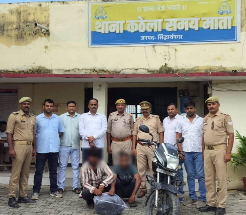 बाइक चोर लगा पुलिस के हाथ कटेला समय माता थाना क्षेत्र के पुलिस ने किया गिरफ्तार भेजा जेल