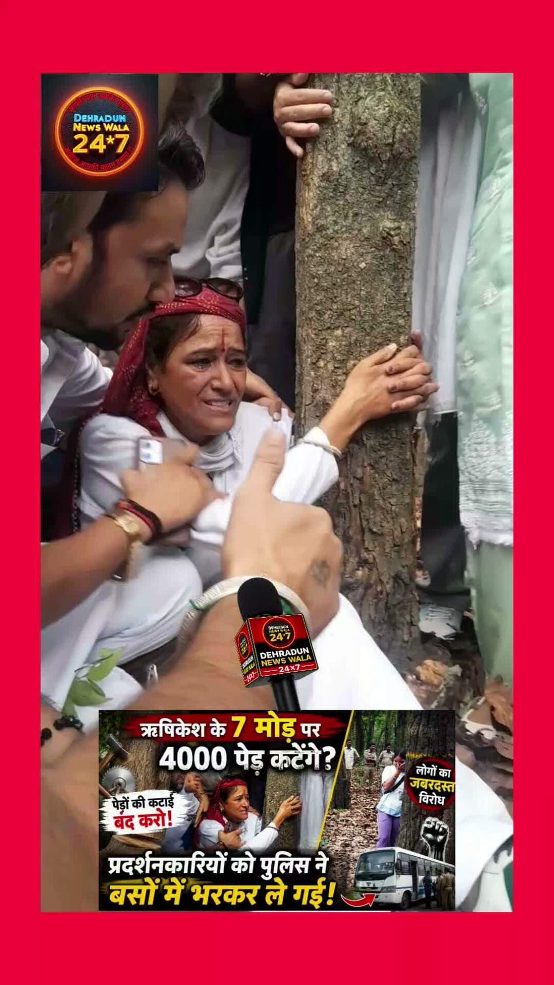 🚨 ऋषिकेश के 7 मोड़ पर 4000 पेड़ों की कटाई का विरोध, प्रदर्शनकारियों को पुलिस ने बसों में भरकर हटाया! 🌳🚔
ऋषिकेश के 7 मोड़ क्षेत्र में प्रस्तावित पेड़ों की कटाई को लेकर लोगों का विरोध लगातार तेज़ हो रहा है। प्रदर्शन कर रहे लोगों का कहना है कि हजारों पेड़ों की कटाई पर्यावरण और आने वाली पीढ़ियों के लिए गंभीर चिंता का विषय है।
विरोध प्रदर्शन के दौरान पुलिस ने कई प्रदर्शनकारियों को हिरासत में लेकर बसों में बैठाकर मौके से हटाया। इस घटना के बाद सोशल मीडिया पर बहस तेज़ हो गई है।
❓आपकी राय क्या है?
क्या विकास परियोजनाओं के लिए पेड़ों की कटाई उचित है, या पर्यावरण संरक्षण को प्राथमिकता मिलनी चाहिए?
💬 अपनी राय कमेंट में ज़रूर लिखें और इस मुद्दे को अधिक से अधिक लोगों तक पहुँचाने के लिए पोस्ट शेयर करें।
📲 Dehradun News Wala 24×7 – देहरादून और उत्तराखंड की हर बड़ी खबर सबसे पहले।
#Rishikesh #7Mod #SaveTrees #Uttarakhand #Dehradun #Environment #GreenUttarakhand #ViralNews #BreakingNews #DehradunNewsWala247 #UttarakhandNews #Nature #ClimateAction #Forest #Trending #FacebookReels #InstagramReels #ViralPost #NewsUpdate