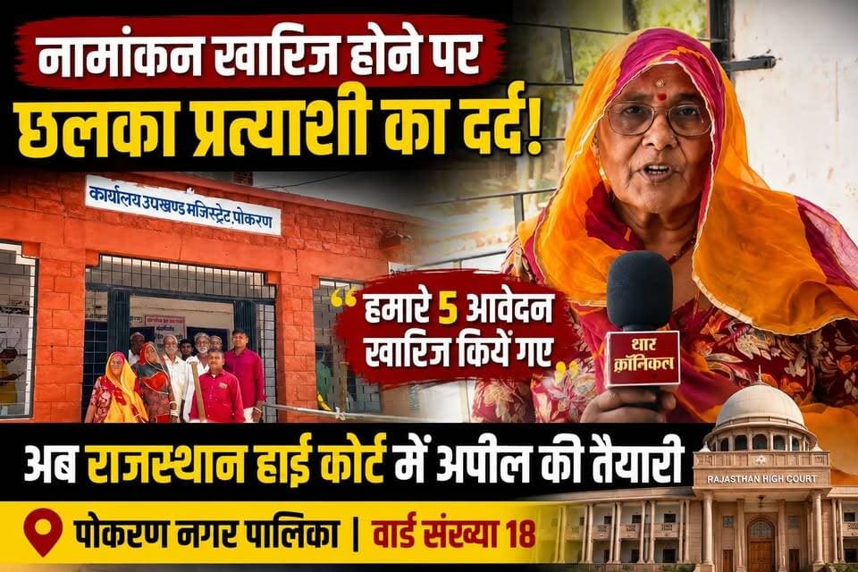 पोकरण में नामांकन खारिज होने पर छलका प्रत्याशी का दर्द | 5 आवेदन खारिज, अब हाई कोर्ट में अपील की तैयारी