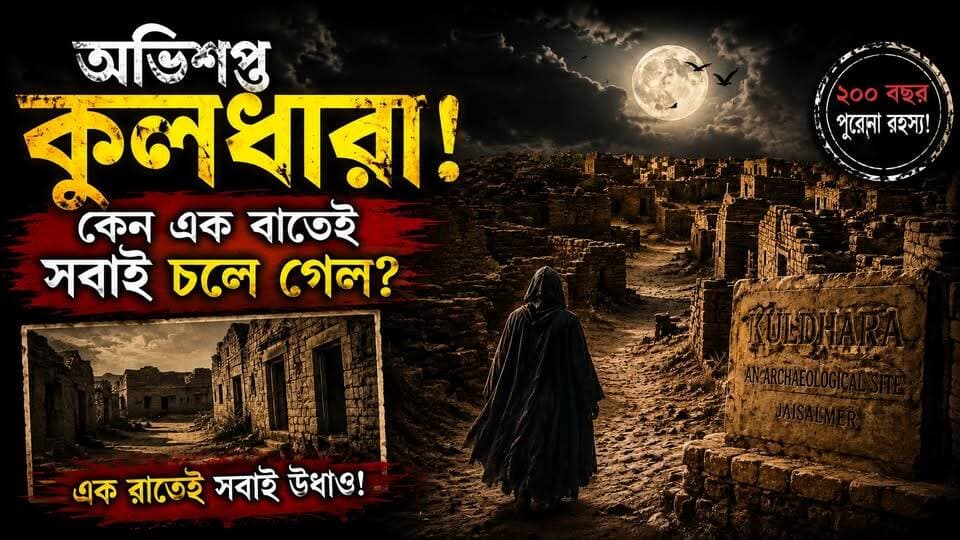 অভিশপ্ত কুলধারা! কেন এক রাতেই সবাই চলে গেল?
#কুলধারা #কুলধারারহস্য #অভিশপ্তকুলধারা #রহস্য #রহস্যময়স্থান #অজানারহস্য #রহস্যেরগল্প #ভারতেররহস্য #রাজস্থান #জয়সলমের #Kuldhara #KuldharaVillage #KuldharaMystery #Mystery #MysteriousPlaces #Rajasthan #Jaisalmer #UnsolvedMystery #IndianMystery #MysteryStory #বাংলাভিডিও