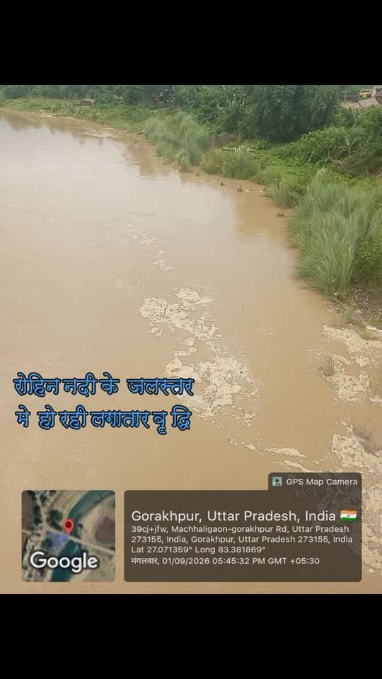 रोहिन नदी के जलस्तर में हो रही लगातार वृद्धि #reels #reelsviral #reelsfbシ #reelsvideoシ #reelsviralシ