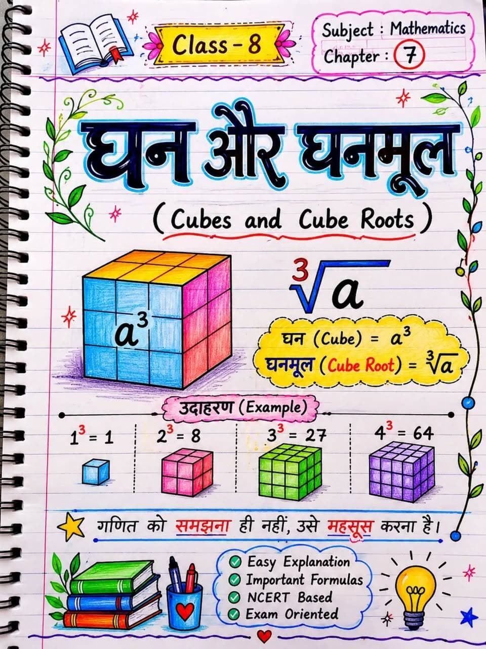 🌿 Math जड़ी-बूटी Series
📚 गणित को रटिए नहीं, समझिए! 🧠✨
आज की Math जड़ी-बूटी 🌿 में सीखिए घन और घनमूल के जरूरी Fundamentals, Formula और Examples — बिल्कुल आसान भाषा में। 💯
🎯 Class 8 | Chapter 7 | NCERT Based
🔥 परीक्षा में काम आने वाले Concepts एक ही पोस्ट में!
💬 आपको घन और घनमूल में सबसे कठिन क्या लगता है? कमेंट में बताइए 👇
📌 पोस्ट को Save + Share करें और ऐसी ही Math जड़ी-बूटी Series के लिए Follow करें ❤️
🔥 Hashtags
#MathJadiButi #MathsJadiButi #MathsTricks #Class8Maths #Class8 Ganith Ganit CubeAndCubeRoot CubesAndCubeRoots CubeRoot NCERTMaths MathsNotes