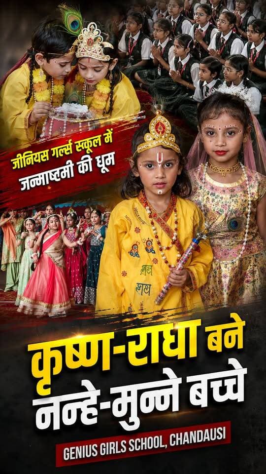 🌸 Chandausi राधा-कृष्ण की भक्ति में रंगा जीनियस गर्ल्स स्कूल, छात्राओं ने दी शानदार प्रस्तुतियां
#viralpost #NewsChandausi #genius
