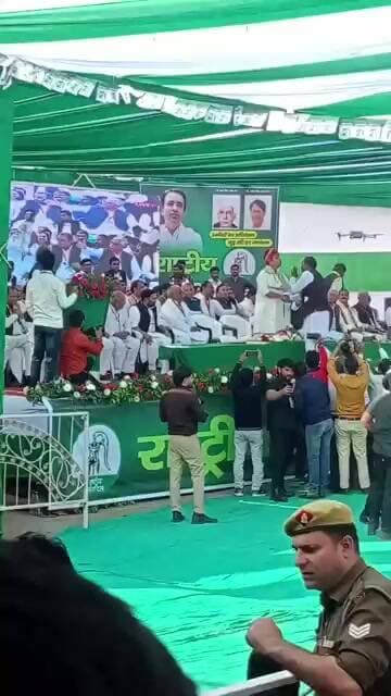 रालोद अध्यक्ष जयंत चौधरी जी की रैली। #JayantChaudhary #trending #rld #poltics #viral #breakingnews