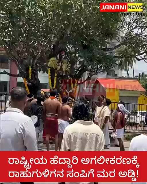 ರಾಷ್ಟ್ರೀಯ ಹೆದ್ದಾರಿ ಅಗಲೀಕರಣಕ್ಕೆ ರಾಹುಗುಳಿಗನ ಸಂಪಿಗೆ ಮರ ಅಡ್ಡಿ!