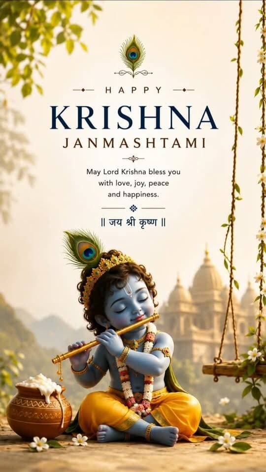 श्री कृष्ण जन्माष्टमी की आप सभी को हार्दिक शुभकामनाएं एवं बधाई... जय श्री कृष्णा 🙏🏻🙏🏻🙏🏻
#shreekrishnajanmastami #shreekrishna❤️ #janmastami