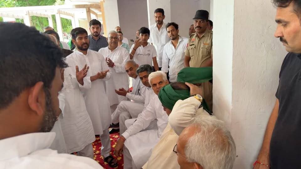 युवा नेता जीतू दीघोट के घर अभय सिंह चौटाला का स्वागत Haryana Voice Palwal