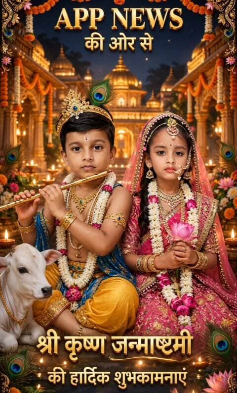 APP NEWS के सभी दर्शकों को श्री कृष्ण जन्माष्टमी की हार्दिक शुभकामनाएं। #Banka #Bhagalpur #Bihar #highlight #facebookviral #vairalpost #BJPGovernment #BiharNews #Biharsarkar #CrimeNews