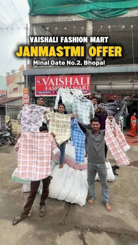 ‼️1000/- Me 8 Shirts😱💥
👖BIGGEST FASHION DEAL ALERT! 👖🔥
Gentlemen, it’s time to upgrade your wardrobe without spending a fortune! 😍💃
✨ Get 8 High-Quality Shirts for just ₹1000 at Vaishali Fashion Mart! On this 19 July 2026, Sunday🛍️🔥
✨ Get 3 High-Quality Jeans for just ₹1200 at Vaishali Fashion Mart! 🛍️🔥
Choose your favorite styles:
👖 Baggy Jeans
👖 Mom Fit Jeans
👖 Straight Fit Jeans
👖 6 Pocket Jeans
✨ And many more trendy designs!
💯 Premium Quality
💯 Super Comfortable
💯 Trendy & Stylish
💯 Perfect for Daily Wear & College Looks
🌟 Not just that!
🤎 Korean Fabric Boot Cut Pants also available for ONLY ₹1200! 🤯✨
✔️ Ultra Comfortable
✔️ Premium Fabric
✔️ Perfect Fit
✔️ Elegant & Trendy Look
🔥 And the most demanded article of the season…
👖✨ Get 3 Linen Pants for just ₹1400 ✨👖
💫 Soft & Breathable Fabric
💫 Super Comfortable
💫 Premium Finish
💫 One of the Most Trending & Demanding Fashion Articles in India 🇮🇳🔥
Why spend more when you can get premium fashion at unbeatable prices? 😍🛍️
🏃♀️ Hurry up! Grab your favorite styles before stocks run out! ⏳🔥
📍 Visit Vaishali Fashion Mart today and refresh your wardrobe with the latest fashion trends! 💃✨
.
.
Follow @videsibhopal ack
.
.
.
#bhopal #explorepage #bhopalcity #explorebhopal #cityoflakes