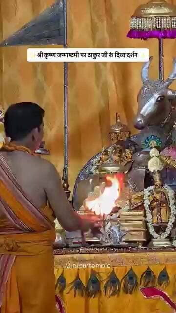 जन्माष्टमी पर देखिए वृन्दावन की आरती #arti #vrindavan #krishna #trending #janmashtmi