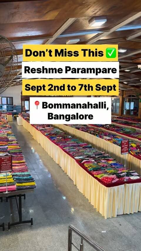 📍Siri Convention Hall, Shanbhog Nanjappa Layout, Bilekahalli
Sept 2nd to Sept 7th
#bommanahalli #hsrlayout #bilekahalli #nammabengaluru #bangaloreshopping
