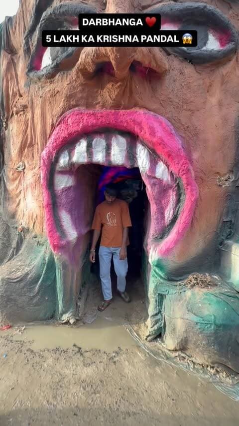 5 Lakh Ka Krishna Pandal 😱 || #janmastamispecial❤️ #darbhanga #darbhangalover❣️ #janmashtami #madhubani