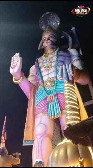 51 फीट महाबली हनुमान प्रतिमा के सानिध्य में गूंजे कृष्ण जन्मोत्सव के मंगल गीत,भंडारे का अयोजन