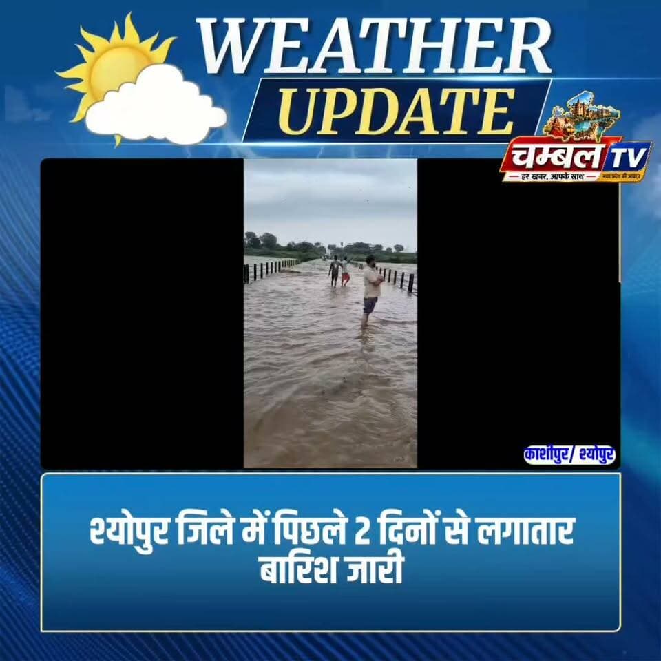श्योपुर जिले में 2 दिन से लगातार बारिश जारी काशीपुर गांव में पुलिया के ऊपर सीप नदी का जल प्रवाह। ChambalTV
#बारिश #redalert #श्योपुर #sheopur #MPNews #breakingnews