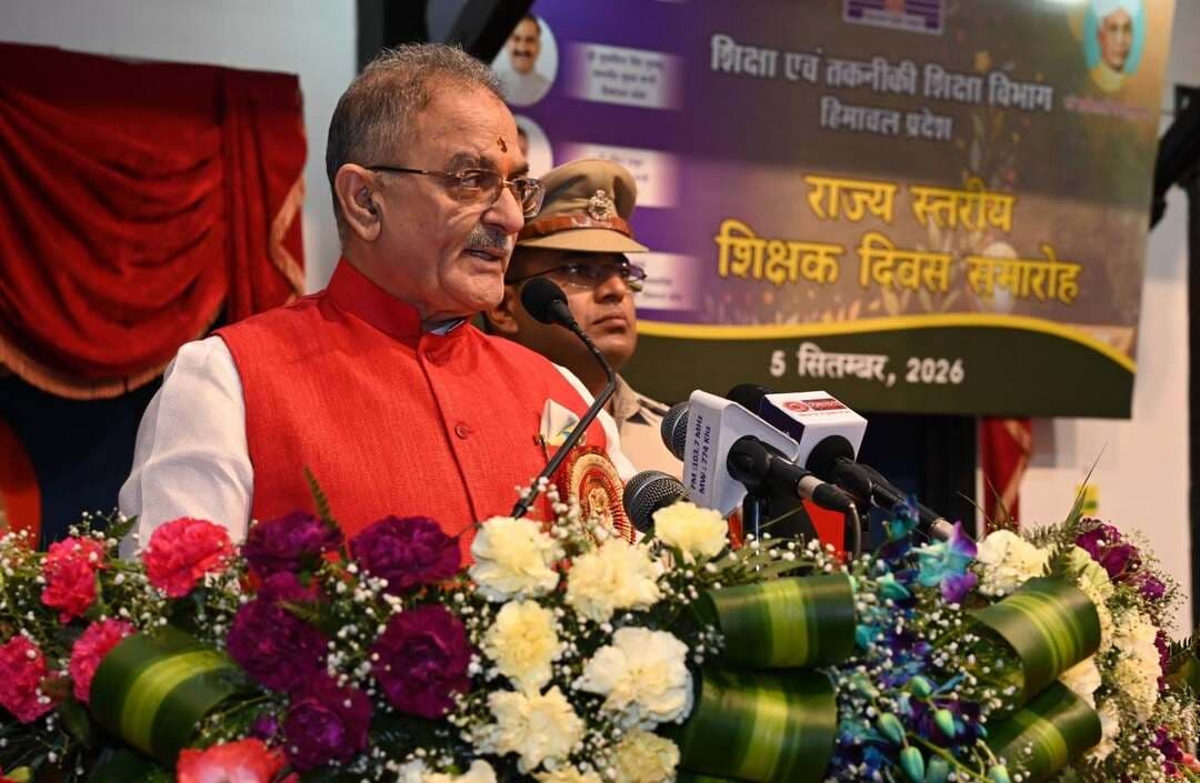 Governor Kavinder Gupta Confers State Awards on 32 Teachers
Quality and Value-Based Education Key to Realising Viksit Bharat-2047: Governor
Governor Shri Kavinder Gupta today conferred State Awards on 32 teachers and honoured one teacher with the National Award for the year 2025 at a State-level Teachers’ Day function held at Lok Bhavan, Shimla.
Congratulating the award-winning teachers, the Governor said that teachers, parents and students all have an important role to play in strengthening the education system. “Teachers should be sensitive towards their responsibility of imparting education and values, as only then can the process of teaching and learning become truly effective,” he said.
Paying tributes to former President, eminent educationist and philosopher Dr. Sarvepalli Radhakrishnan on his birth anniversary, the Governor said that teachers play a vital role in shaping not only the future of students but also that of the nation.
He said a teacher does much more than impart textbook knowledge. “A teacher builds values, character and confidence and gives direction to the lives of students. The future of any nation takes shape in its classrooms, and teachers are the ones who shape it,” he said.
Highlighting the importance of quality education in nation-building, the Governor said that the active and meaningful participation of youth would be essential for realising the vision of Viksit Bharat-2047. He said Prime Minister Shri Narendra Modi has accorded high priority to quality, inclusive and value-based education as the foundation for a strong and developed India.
Referring to the National Education Policy (NEP) 2020, the Governor said education was no longer confined to examinations and degrees but was increasingly focused on knowledge, skills, creativity, innovation, research and character building. Initiatives such as PM SHRI Schools, NIPUN Bharat, Samagra Shiksha, Digital Education and Atal Tinkering Labs were providing students with opportunities to develop scientific temper and 21st-century skills.
He said that in an era of Artificial Intelligence, Robotics and Digital Technology, the role of teachers had become even more important. While technology could facilitate the teaching-learning process, the inspiration, guidance, affection and values provided by a teacher could never be replaced by technology.
Appreciating Himachal Pradesh's achievements in education, the Governor said the State had performed exceptionally well in the PARAKH National Survey. He particularly congratulated the teachers and the education system for securing second position nationally in Foundational Literacy and Numeracy (FLN).
He said the effective implementation of programmes such as Ek Bharat Shreshtha Bharat, NIPUN Bharat and PM SHRI was helping promote national unity, creativity, scientific thinking and essential 21st-century skills among students.
The Governor expressed confidence that continued efforts by the government and the dedication of teachers would further strengthen Himachal Pradesh as one of the leading States in quality, inclusive, innovative and future-ready education.
He said the dedication, hard work and commitment of the award-winning teachers were a matter of pride for the entire State. The greatest reward for a teacher, he added, was when students remembered them throughout their lives and went on to make meaningful contributions to their families, society and the nation.
The Governor extended his best wishes to all teachers and expressed hope that they would continue to illuminate the lives of future generations with the light of knowledge and values.
The Governor also released a souvenir brought out on the occasion.
Education Minister Highlights Government’s Initiatives
Education Minister Shri Rohit Thakur welcomed the Governor and said that the State Government was committed to strengthening the education sector, with special emphasis on quality education. Paying tribute to Dr. Sarvepalli Radhakrishnan, he said his life and contribution remained an inspiration for strengthening education.
He said Himachal Pradesh had made remarkable progress in education and that the State's literacy rate had reached 100 per cent. He said more than 9,000 appointments had been made in the Education Department by the present government. English was being introduced from Class I while local languages were also being promoted, he added.
The Minister said rationalisation had been undertaken in the department to address staff shortages. He also highlighted exposure initiatives under which students were being taken on educational tours within the country and teachers were being sent on foreign exposure visits.
Documenting Success Stories of Teachers Can Inspire Others: Rajesh Dharmani
Technical Education Minister Shri Rajesh Dharmani said the Chief Minister had taken several concrete steps to improve the standard of education in the State.
Congratulating the award-winning teachers, he said they had discharged their duties with dedication and commitment and had often gone beyond their prescribed responsibilities to bring positive changes in the lives of children. He suggested that the success stories of such teachers should be documented and shared with other teachers so that they could serve as a source of inspiration.
He said teachers had a crucial responsibility in realising the vision of Viksit Bharat and stressed that the next goal should be to develop institutions of excellence.
Earlier, Education Minister Shri Rohit Thakur felicitated the Governor on the occasion.
Education Secretary Shri Rakesh Kanwar welcomed the Governor, while Director, School Education, Shri Ashish Kohli proposed the vote of thanks.
A cultural programme was presented by students of GSSS Portmore and RKMV.
Shri Surender Chauhan, Mayor, Municipal Corporation, Shimla, Dr. Abhishek Jain, Principal Secretary, Technical Education, Smt. Uma Kaushal, Deputy Mayor, Shri Sandeep Bhardwaj, Secretary to the Governor, Smt. Suneeta Singh, Director, Higher Education and other prominent people were also present on the occasion.
-0-