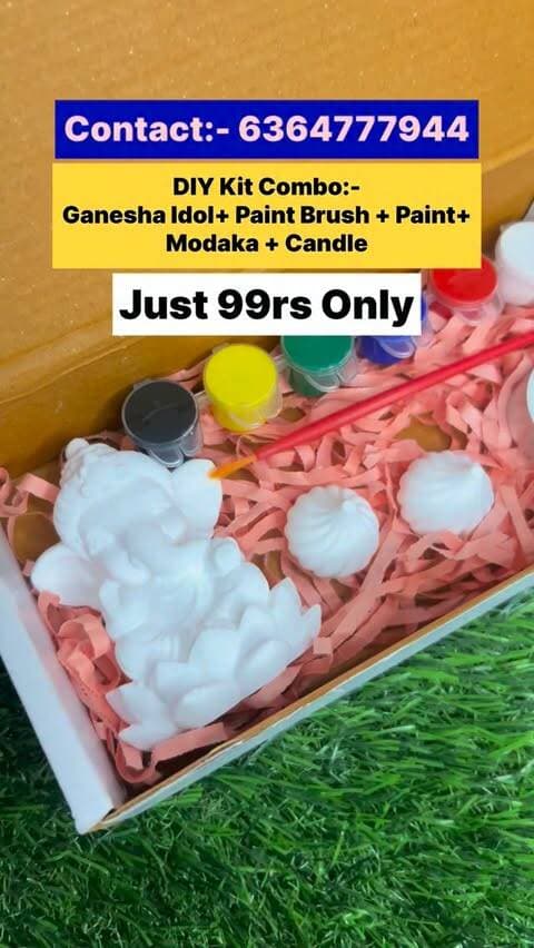 DIY Kit Combo:- Ganesha Idol + Paint + Paint Brush + Modaka+ Candle At Just 99rs Only
Contact:- 6364777944
#diykit #dıy #ganesha #ganeshapainting #returngift