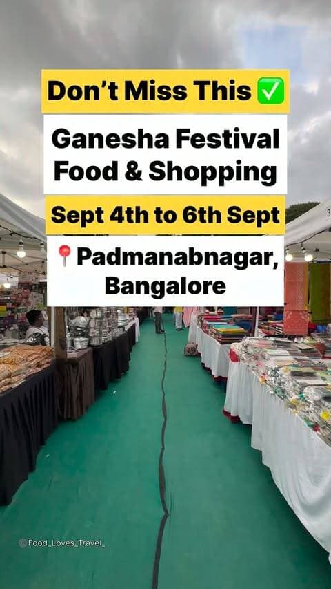 📍MK Puttalingaiah Ground, Carmel School Ground, Padmanabnagar, Bangalore
Sept 4th to 6th Sept
#padmanabhanagar #padmanabnagar #nammabengaluru #thingstodoinbangalore #bangalorefoodies