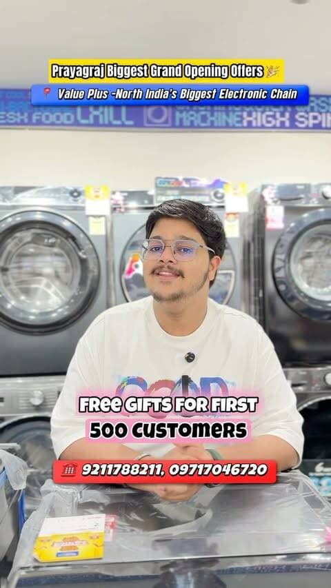 🚨 PRAYAGRAJ वालों… तैयार हो जाइए FREE GIFT के लिए! 🎁🔥
Value Plus के भव्य उद्घाटन के मौके पर Store Visit करने वाले पहले 500 Customers को मिलेगा FREE GIFT — चाहे आप कुछ खरीदें या नहीं! 😍
यानि बस Store पर आइए… और अपना FREE GIFT लेकर जाइए! 🎁✨
क्योंकि इंतज़ार हुआ खत्म! ❤️
उत्तर भारत की No.1 Electronics Retail Chain — Value Plus अब Prayagraj में! 🥳
📍 Civil Lines & Dhoomanganj में Showrooms खुल चुके हैं
📅 Grand Opening: 6 September 2026
और इस Grand Opening पर मिलेगा Offers, Gifts और Surprises का महाधमाका! 🔥
📱 MOBILE WARRANTY का DOUBLE धमाका
हर Mobile की खरीद पर:
✅ 1 साल Brand Warranty
➕ 1 साल Value Plus Extended Warranty
🎉 बिल्कुल FREE!
🎁 GIFT COMBO OFFER
Oppo, Vivo Mobiles और Laptops की खरीद पर पाइए:
🔊 Soundbar + 🎧 Earbuds + 🎶 Neckband + 🔋 Power Bank
₹9,690 तक के Gifts FREE!
🔥 BUY & WIN – बड़े Gifts पाएं!
📱 ₹15,000 के Samsung 5G Mobile पर → 🚲 ₹6,000 की Cycle FREE
📱 ₹19,000 के Mobile पर → 🧳 ₹8,000 का Safari Suitcase FREE
📱 ₹35,000 के Mobile पर → 🧺 ₹11,000 की Washing Machine FREE
❄️ AC की खरीद पर → ₹9,990 का Cooler FREE
💳 AC EMI → सिर्फ ₹1,888/माह से!
और भी शानदार फायदे 👇
💰 ₹6,000 तक Cashback
💳 0% Interest Finance
💳 SBI Card पर ₹10,000 तक की बचत
🚚 Same-Day Delivery & Installation
📺 AC, TV, Washing Machine और Fridge पर 60% तक की छूट और सभी Electronics पर धमाकेदार Offers! 🔥
✨ Easy EMI options भी available!
तो 6 September को अपने Family &
