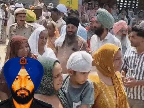 शहीद की पत्नी बोलीं-दर्शन किए, बॉक्स में क्या पता नहीं:बेटा बोला-सब मारते, पापा से शिकायत करूंगा; मुआवजे के लिए अंतिम यात्रा 30 मिनट रोकी...
जम्मू-कश्मीर के राजौरी में करंट लगने से शहीद हुए हरियाणा के सिरसा जिले के आर्मी जवान सुखचैन सिंह का शनिवार को अंतिम संस्कार किया गया। पांच साल के बेटे ने उन्हें मुखाग्नि दी। इससे पहले घर पर अंतिम दर्शनों के लिए जैसे ही जवान का पार्थिव शरीर पहुंचा तो भारत माता की जय, वंदेमातरम्, सुखचैन फौजी अमर रहे के नारे गूंज उठे।
परिवार ने रोते-बिलखते हुए शहीद के अंतिम दर्शन किया। इस दौरान पत्नी निर्मल कौर हाथ जोड़कर बोलीं-
हमें नहीं पता बॉक्स में कौन है, हमने तो अंतिम दर्शन किए हैं। बेटे को भी पिता के बारे में कुछ पता नहीं है, वह तो बाकी फौजियों में ही अपने पिता को तलाश रहा है। इन सेना वालों को ही पता है कि बॉक्स में क्या है।
उधर, बेटे से जब पिता के बारे में सवाल पूछा गया तो उसने कहा- जब पापा आएंगे तो शिकायत करूंगा कि सब तंग करते है, मारते रहते हैं।
इससे पहले सेना की टुकड़ी पार्थिव शरीर शनिवार को दस बजे पैतृक गांव कुत्ताबढ़ तो परिवार ने अंतिम यात्रा रुकवा दी। शिकायत की कि तीन दिन से कोई भी प्रशासनिक अफसर उनका हाल-चाल लेने तक नहीं पहुंचा।
एलनाबाद डीएसपी ने एसपी से कॉल पर बात करने को कहा तो ग्रामीणों ने इनकार कर दिया। यात्रा करीब तीस मिनट तक रूकी रही। ग्रामीणों के समझाने पर परिवार शांत हुआ।
परिवार ने नौकरी और एक करोड़ के मुआवजे की मांग को लेकर करीब 30 मिनट तक शहीद की अंतिम यात्रा रोके रखी। परिवार ने नौकरी और एक करोड़ के मुआवजे की मांग को लेकर करीब 30 मिनट तक शहीद की अंतिम यात्रा रोके रखी।
परिवार ने मांगा एक करोड़ मुआवआ और सरकारी नौकरी
परिवार ने एक करोड़ मुआवआ और सरकारी नौकरी की मांग की है। कहना था कि चुनाव में हर कोई आ जाता है। इस समय कोई नहीं आया। बाद में परिवार को कुछ नहीं मिलता और कार्यालयों के चक्कर लगाने पड़ते हैं। कोई भी जिम्मेदार प्रशासनिक अधिकारी मौके पर आकर लिखित में शिकायत दे। जब तक लिखित में आश्वासन नहीं मिलेगा, अंतिम यात्रा आगे नहीं बढ़ने देंगे।
इसके बाद ग्रामीणों ने परिवार को समझाकर अंतिम यात्रा शुरू कराई। कहा कि पूरा गांव परिवार के साथ है, जल्दी ही सीएम से मिलेंगे। करीब आधे घंटे तक अंतिम यात्रा रुकी रहीं।
शहीद की पत्नी निर्मल कौर अंतिम दर्शन के वक्त हाथ जोड़कर रोतीं रहीं। बेटे को परिवार की अन्य महिला ने संभाला।
शहीद की पत्नी निर्मल कौर अंतिम दर्शन के वक्त हाथ जोड़कर रोतीं रहीं। बेटे को परिवार की अन्य महिला ने संभाला।
शहीद सुखचैन सिंह के बारे में जानिए…
2015 में भर्ती, राजौरी में थी वर्तमान तैनाती : सुखचैन सिंह 27 सितंबर 2015 को सेना में भर्ती हुए थे। अभी उनकी ड्यूटी 59 इंजीनियरिंग रेजीमेंट राजौरी, कश्मीर में चल रही थी। वे गुरुवार को सुबह 11 बजे जम्मू कश्मीर के राजौरी में ड्यूटी के दौरान देश के लिए शहीद हो गए। सुखचैन सिंह के परिवार में उनकी पत्नी निर्मल कौर और 5 साल का बेटा है। उनकी शादी 2020 में हुई थी।
दो भाई और एक बहन, पिता का हो चुका देहांत: सुखचैन जब 7 साल के थे, तभी उनके पिता बलविंद्र सिंह का देहांत हो गया था। उनकी माता का नाम अमर कौर है। शहीद सुखचैन सिंह के 2 भाई और एक बहन है। तीनों भाई-बहन शादीशुदा हैं। उनके बड़े भाई गांव में शैटरिंग का काम करते हैं। सुखचैन सिंह का परिवार और उनके बड़े भाई का परिवार पिछले काफी समय से गांव कुत्ताबढ़ में ही रह रहे हैं।
<nis:link nis:type=tag nis:id=sirsa nis:value=sirsa nis:enabled=true nis:link/> <nis:link nis:type=tag nis:id=gokul nis:value=gokul nis:enabled=true nis:link/> <nis:link nis:type=tag nis:id=gokulsetia nis:value=gokulsetia nis:enabled=true nis:link/> <nis:link nis:type=tag nis:id=sirsa nis:value=sirsa nis:enabled=true nis:link/> <nis:link nis:type=tag nis:id=mla nis:value=mla nis:enabled=true nis:link/> <nis:link nis:type=tag nis:id=viral nis:value=viral nis:enabled=true nis:link/> <nis:link nis:type=tag nis:id=sirsabreaking nis:value=sirsabreaking nis:enabled=true nis:link/> <nis:link nis:type=tag nis:id=takkrtoday nis:value=takkrtoday nis:enabled=true nis:link/> <nis:link nis:type=tag nis:id=sirsatody nis:value=sirsatody nis:enabled=true nis:link/> <nis:link nis:type=tag nis:id=congress nis:value=congress nis:enabled=true nis:link/> <nis:link nis:type=tag nis:id=brejindersingh nis:value=brejindersingh nis:enabled=true nis:link/> <nis:link nis:type=tag nis:id=santoshbeniwal nis:value=santoshbeniwal nis:enabled=true nis:link/> <nis:link nis:type=tag nis:id=santoshvsgokul nis:value=santoshvsgokul nis:enabled=true nis:link/> <nis:link nis:type=tag nis:id=inld nis:value=inld nis:enabled=true nis:link/> <nis:link nis:type=tag nis:id=abhaychautala nis:value=abhaychautala nis:enabled=true nis:link/> <nis:link nis:type=tag nis:id=saheed nis:value=saheed nis:enabled=true nis:link/> <nis:link nis:type=tag nis:id=army nis:value=army nis:enabled=true nis:link/>
