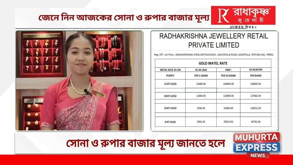 জেনে নিন আজকে সোনা ও রুপার বাজার মূল্য...