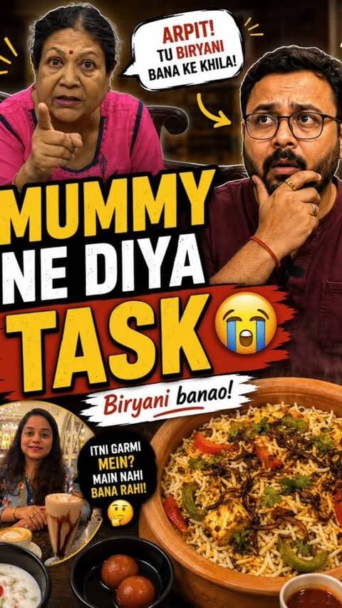 Mummy ne bola biryani bana ke khila... lekin itni garmi mein kaun banaye? 😭
Toh humne nikala ek tasty shortcut! 😋
Is reel mein dekhiye kaise ghar baithe enjoy ki dum biryani without spending hours in the kitchen.
📍 Kesar Dum Biryani, Raj Nagar Extension
Aap bhi batayein, ghar mein biryani banate ho ya order karte ho? 👇
#biryani #ghaziabadfoodie #viralreels #reelitfeelit #explorepage✨