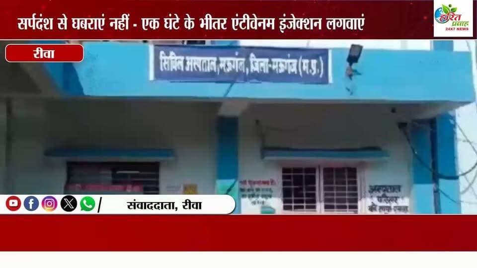 सर्पदंश से घबराएं नहीं - एक घंटे के भीतर एंटीवेनम इंजेक्शन लगवाएं , मुख्य चिकित्सा एवं स्वास्थ्य अधिकारी ने दी सर्पदंश से बचाव एवं उपचार की सलाह