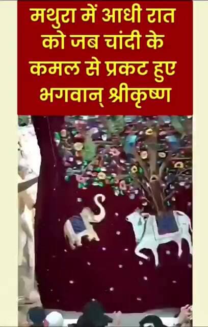 कमल में प्रकट हुए जब श्री कृष्ण #mathura #krishna #radha #trending #thakurji