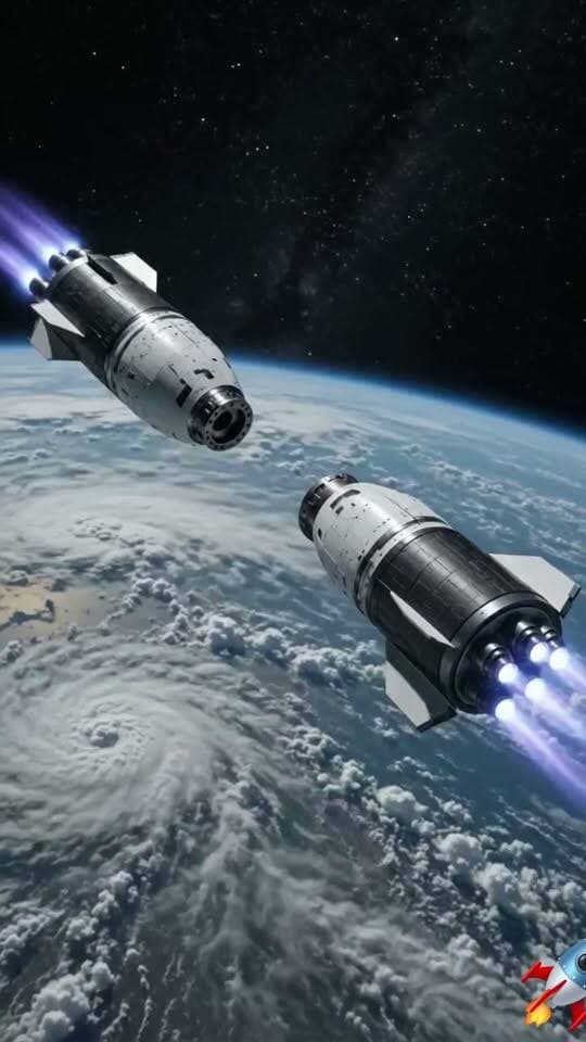 Precision docking in orbit above Earth is incredible to witness. What is your favorite spacecraft design? #SpaceDocking #OrbitalMechanics #SpaceExploration