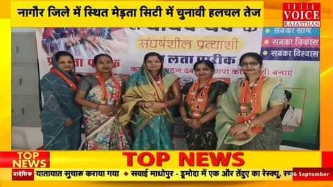 Merta News: मेड़ता सिटी वार्ड-16 में BJP का चुनावी शंखनाद, प्रेमलता पारीक के कार्यालय का उद्घाटन |
#IndiaVoiceRajasthan #NagaurNews #MertaNews #BJPNews #NikayChunav ElectionNews BreakingNews