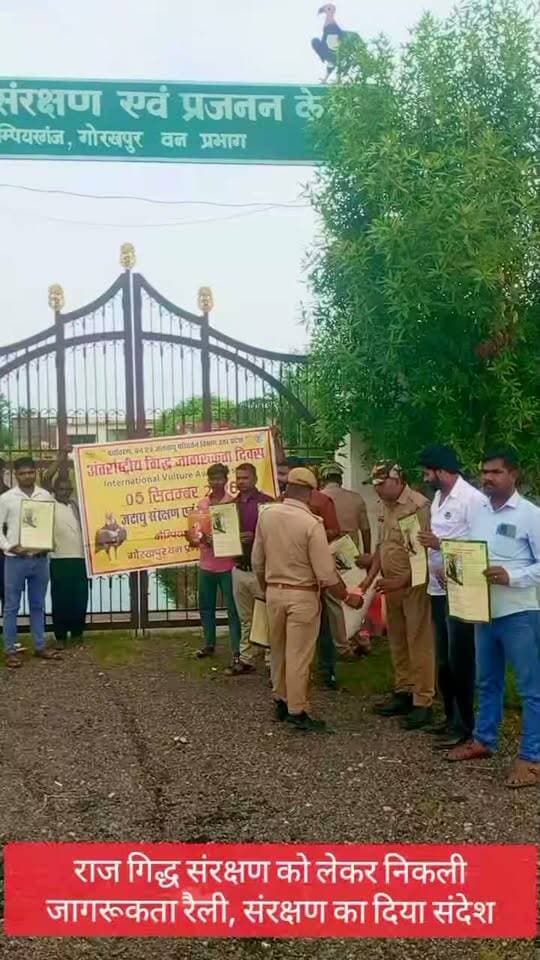 🚨 बड़ी खबर | कैम्पियरगंज, गोरखपुर 🦅🌿
🦅 राज गिद्ध संरक्षण को लेकर निकली जागरूकता रैली, संरक्षण का दिया संदेश
कैम्पियरगंज स्थित राज गिद्ध संरक्षण प्रजनन केंद्र में राज गिद्ध जैसी संकटग्रस्त प्रजाति के संरक्षण को लेकर जागरूकता रैली एवं विशेष कार्यक्रम आयोजित किया गया। इस दौरान लोगों को राज गिद्ध के महत्व, संरक्षण की आवश्यकता और पर्यावरण संतुलन में उसकी अहम भूमिका के बारे में जानकारी दी गई।
📢 रैली के माध्यम से लोगों से राज गिद्धों को बचाने, उनके प्राकृतिक आवास को सुरक्षित रखने और वन्यजीव संरक्षण में सहयोग करने की अपील की गई।
🦅 राज गिद्ध (Red-headed Vulture/King Vulture) प्रकृति का एक महत्वपूर्ण सफाईकर्मी है, जो मृत जीवों को खाकर पर्यावरण को स्वच्छ रखने में अहम भूमिका निभाता है। लगातार घटती संख्या के कारण यह प्रजाति गंभीर संकट में है।
🌳 संदेश साफ है—राज गिद्ध बचेंगे, तभी प्रकृति का संतुलन बचेगा।
आइए, वन्यजीवों और पर्यावरण संरक्षण के इस अभियान में हम सभी अपनी जिम्मेदारी निभाएं। 🙏
📍 कैम्पियरगंज, गोरखपुर
Public maharajganj
#RajVulture #राजगिद्ध #VultureConservation #गिद्धसंरक्षण #कैम्पियरगंज #Gorakhpur #वन्यजीवसंरक्षण #पर्यावरणसंरक्षण #जागरूकतारैली #WildlifeConservation #PublicMaharajganjNews #BreakingNews