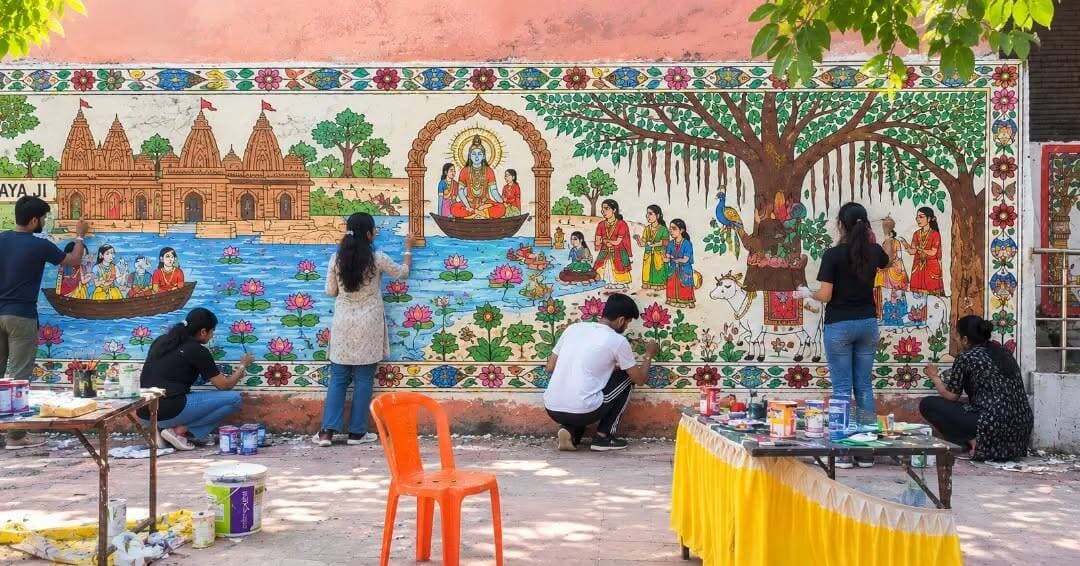 गया जी की दीवारें अब बयां कर रही हैं हमारी समृद्ध धार्मिक और सांस्कृतिक विरासत। 🎨✨
पितृपक्ष मेला-2026 के लिए ‘पेंट द सिटी’ अभियान के तहत घाटों और प्रमुख स्थलों का भव्य सौंदर्यीकरण किया जा रहा है। गायत्री घाट पर IIM छात्रों की कलाकारी के जरिए विष्णु चरण, रामायण प्रसंग, पिंडदान परंपरा और लोककलाओं को भित्ति चित्रों में जीवंत रूप दिया गया है।
इन कलाकृतियों के साथ ‘स्वच्छ गया-स्वस्थ गया’, जल संरक्षण और ‘प्लास्टिक मुक्त गया’ का संदेश भी जन-जन तक पहुंचाया जा रहा है।
परंपरा भी, कला भी और स्वच्छता का संकल्प भी—यही है नया गया जी। 🌿🎨
CMO Bihar @topfans Information & Public Relations Department, Government of Bihar Department of Tourism, Government of Bihar Ministry of Tourism, Government of India
#explorepage #fypシ❤️💞❤️ #sundayvibes #successmindset #growstagram