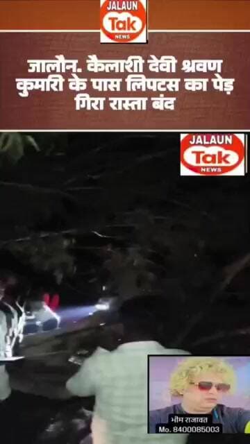 jalaun.. rod par ped gira