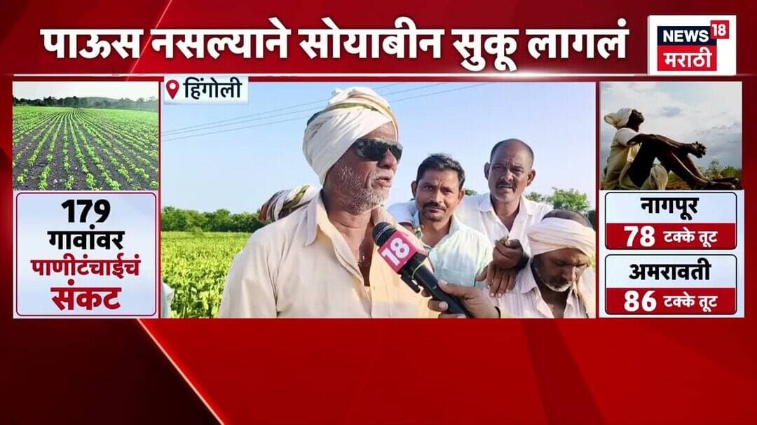 Hingoli Farmer News | हिंगोलीत पावसाने महिनाभर दडी मारली! शेतकरीराजा संकटात | Marathi News
