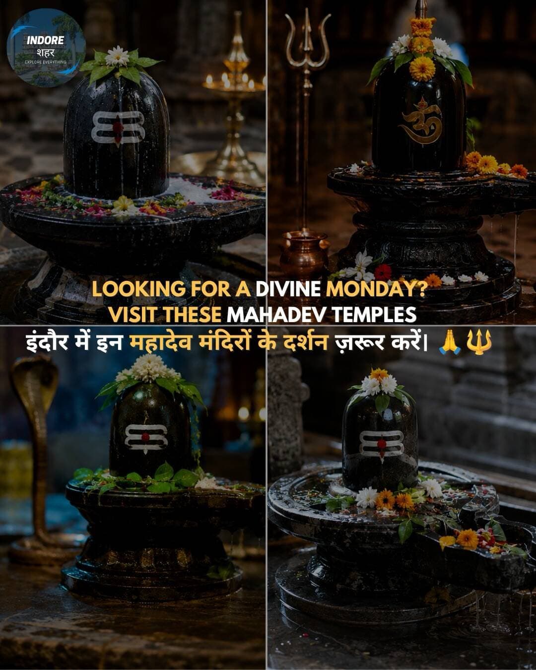 महादेव के भक्तों के लिए शिव का नाम ही सुकून है 🔱🔱
हर मंदिर में उनकी एक अलग ऊर्जा, एक अलग आस्था और एक अलग अनुभूति है।
जहाँ मन अपने आप शांत हो जाए और दिल से बस एक ही नाम निकले — हर हर महादेव। 🙏🙏
.
.
.
Gandeshwar Dwadash Jyotirling Mahadev Temple, Dev Gurdia Temple, Shri Bhuteshwar Mahadev Temple, Boliya Sarkar Ki Chhatri, Indreshwar Mahadev Temple, Gopeshwar Mahadev Shiv Temple, Shri Siddheshwar Mahadev Temple Indore, Shiva Temples in Indore, Indore Temples, Indore City, Mahadev, Indoreshahar
.
.
.
#Mahadev #HarHarMahadev #OmNamahShivaya #Hinduism #Spirituality