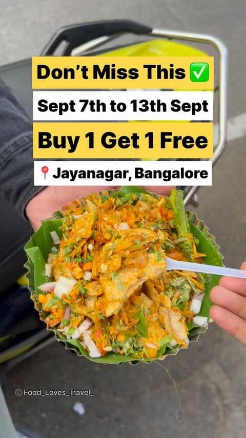 📍Mr. Girmit, Jayanagar
Buy 1 Girmit & Get 2 Badanaikai Bajji Free
#girmit #nammabengaluru #jayanagar #jayanagarbangalore #jayanagarfood