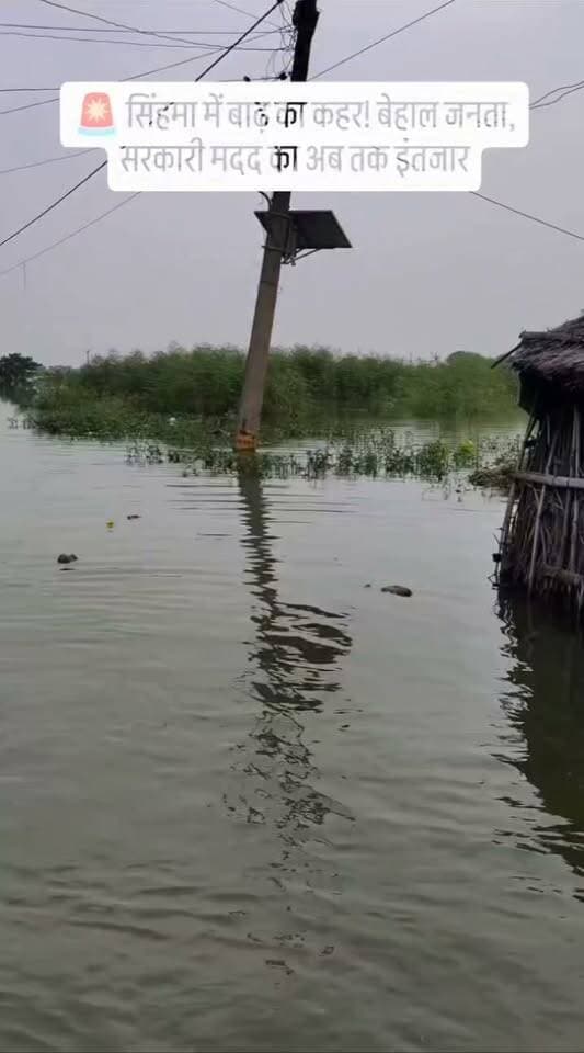 🚨 सिंहमा में बाढ़ का कहर! बेहाल जनता, सरकारी मदद का अब तक इंतजार