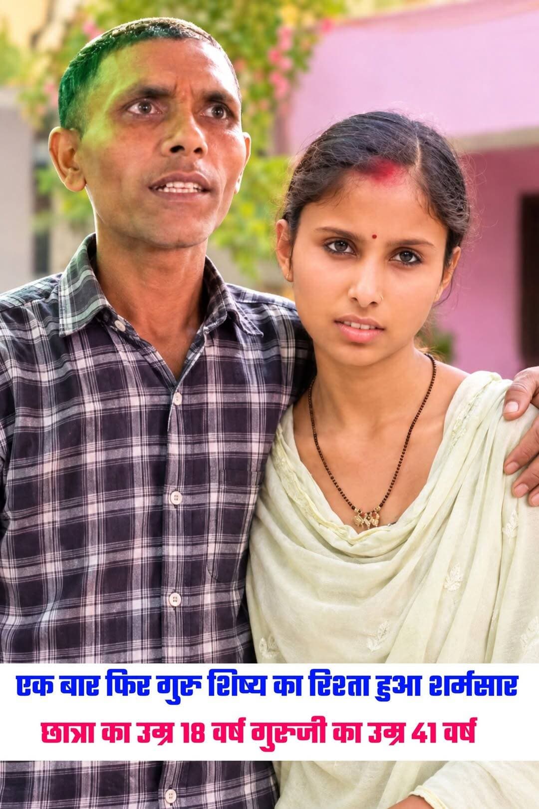 एक बार फिर गुरु शिष्य का रिश्ता हुआ श"र्मसार 18 साल की छात्रा 41 साल के गुरुजी ने किया प्रेम विवाह 😱😱
.
.
बिहार के मुजफ्फरपुर औराई पंचायत में एक बार फिर गुरु शिष्य का रिश्ता हुआ श"र्मसार
गुरुजी प्रवीण जी के कोचिंग में पिछले कई वर्षों से पढ़ाई कर रही थी दोनों के प्रेम संबंध के बारे में जब गाँव के लोगों को पता चला तो दोनों को सामाजिक दण्ड देने का फैसला किया
गुरुजी प्रवीण को ग्रामीण की और से थाना फोन कर पुलिश के साथ भेज दिया
जब इस बात की जानकारी गुरुजी के इण्टर की छात्रा सीता कुमारी पता चला तो वो भी थाना पे पहुंच गई
और थाना में हीं गुरुजी के साथ शादी की बात स्वीकार कर अपने पति बता गुरुजी के साथ जीने मरने की कसम खाने लगी
और अपने 41 साल के गुरुजी के 18 साल की छात्रा ने शादी कर अपना जीवन व्यतीत करने का निर्णय लिया
<nis:link nis:type=tag nis:id=teachers nis:value=teachers nis:enabled=true nis:link/> <nis:link nis:type=tag nis:id=students nis:value=students nis:enabled=true nis:link/> <nis:link nis:type=tag nis:id=lovemarriage nis:value=lovemarriage nis:enabled=true nis:link/> <nis:link nis:type=tag nis:id=muzaffarpur nis:value=Muzaffarpur nis:enabled=true nis:link/> <nis:link nis:type=tag nis:id=fbpost nis:value=fbpost nis:enabled=true nis:link/>