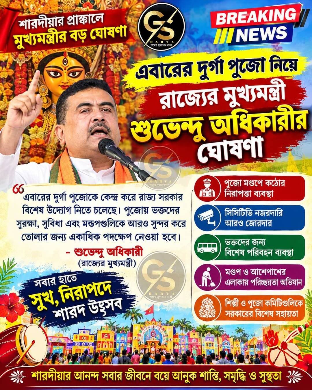 রাজ্যের মুখ্যমন্ত্রী দূর্গাপুজো নিয়ে কি বার্তা দিলেন দেখুন @highlight