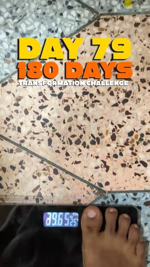Day 79/180 ✅
Aaj ka body weight: 91.950 KGs
180 Days Transformation Challenge
101 days more to go.
Fat to Fit continues. 🔥