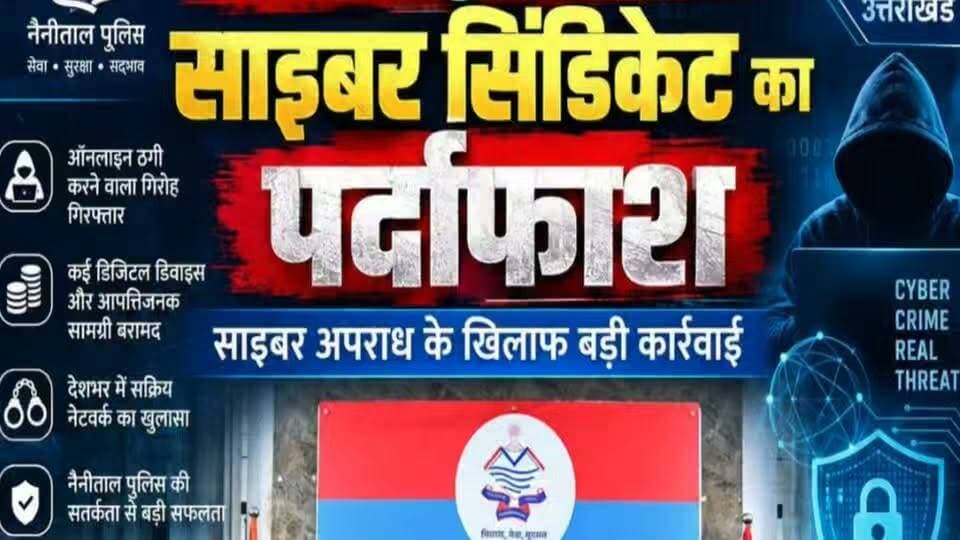 अंतरराष्ट्रीय साइबर फ्रॉड नेटवर्क का पुलिस ने किया भंडाफोड़, 6 शातिर साइबर अपराधी दिराफ्तार। देश को पहुंचा रहे थे.....
#news #uttrakhand #Police #tranding #nainital