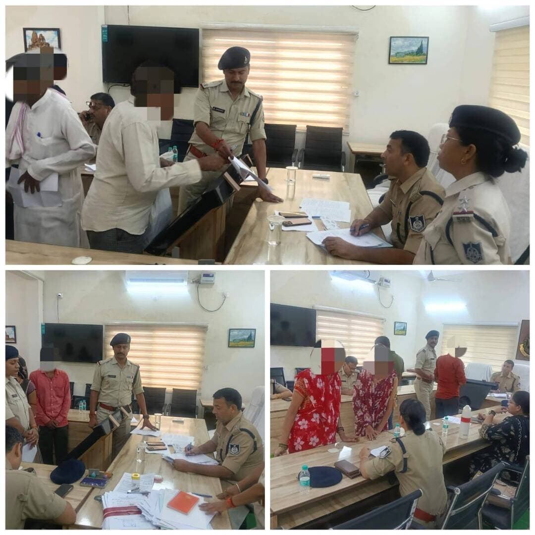 मुरैना — पुलिस अधीक्षक धर्मराज मीना ने मंगलवार को जनसुनवाई में 60 से अधिक फरियादियों की समस्याएं सुनीं। जमीन, पारिवारिक विवाद, साइबर फ्रॉड और महिला संबंधी शिकायतों पर संबंधित अधिकारियों को त्वरित एवं निष्पक्ष कार्रवाई के निर्देश दिए गए।