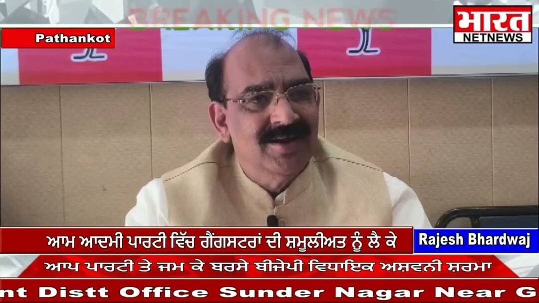 ਆਮ ਆਦਮੀ ਪਾਰਟੀ ਵਿੱਚ ਗੈਂਗਸਟਰਾਂ ਦੀ ਸ਼ਮੂਲੀਅਤ ਨੂੰ ਲੈ ਕੇ ਆਪ ਪਾਰਟੀ ਤੇ ਜਮ ਕੇ ਬਰਸੇ ਬੀਜੇਪੀ ਵਿਧਾਇਕ ਅਸ਼ਵਨੀ ਸ਼ਰਮਾ