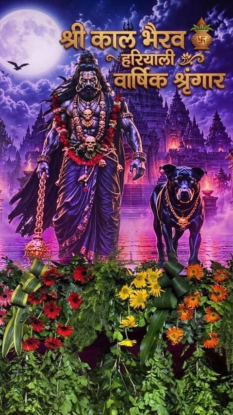 जय श्री काल भैरव! 🔱✨
बाबा काल भैरव के भव्य 'हरियाली वार्षिक श्रृंगार' के दर्शन करें। काशी के कोतवाल की असीम कृपा आप सभी पर बनी रहे। 🙏🌿
Blessed your feed with @kashiwala65 be a Banaras addict and make as your dealer.
#kashiwala65 #kalbhairav #mahadev #rishabhsharma #instagood